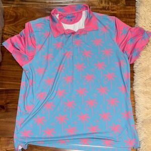 Chubbies MENS Pink Palm Trees Polo